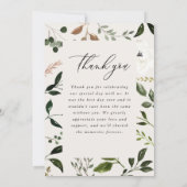 Elégant Rustique Botanique Verdure Merci chic (Dos)
