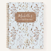 Elégant Rustique Brown Automne livre de recettes b (Devant)