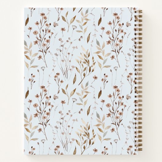 Elégant Rustique Brown Automne livre de recettes b (Dos)