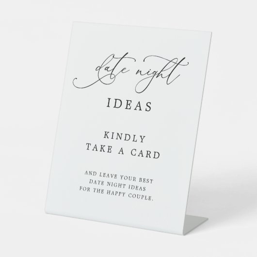 Élégant Rustique Chic Date Nuit Idées Signe (Recto)