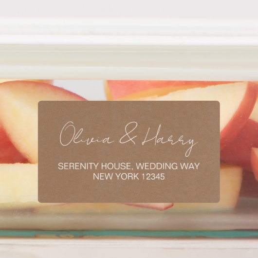 Élégant Rustique étanche Étiquettes d'adresse de r (Apposé)