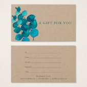 Élégant Rustique Eucalyptus Feuille certificat cad (Devant & derrière)