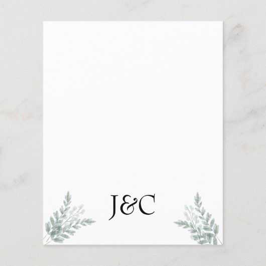 Elégant Rustique Eucalyptus Feuille verdure (Dos)