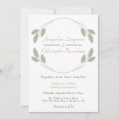 Elégant Rustique Eucalyptus Mariage Invitations (Devant)