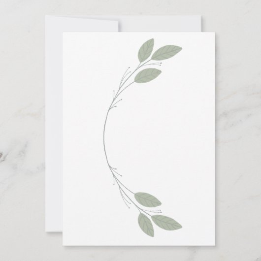 Elégant Rustique Eucalyptus Mariage Invitations (Dos)