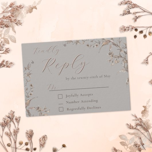 Élégant Rustique Mariage Fleur sauvage Réponse