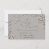 Élégant Rustique Mariage Fleur sauvage Réponse (Devant)