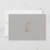 Élégant Rustique Mariage Fleur sauvage Réponse (Dos)