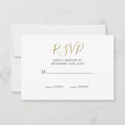 Elégant rustique Palm Tree Chic Wedding RSVP (Devant)