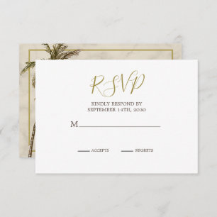 Elégant rustique Palm Tree Chic Wedding RSVP