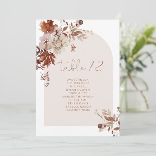 Elégant Rustique Table d'automne Sièges Cartes de  (Debout devant)