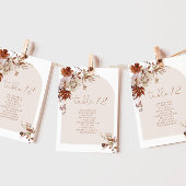 Elégant Rustique Table d'automne Sièges Cartes de