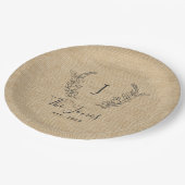 Elegant rustisch modern gezinsmonogram papieren bordje (Gekanteld)