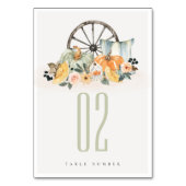 Elegant Rustische Herfst Pumpkin Leafy Floral Whee Kaart (Achterkant)