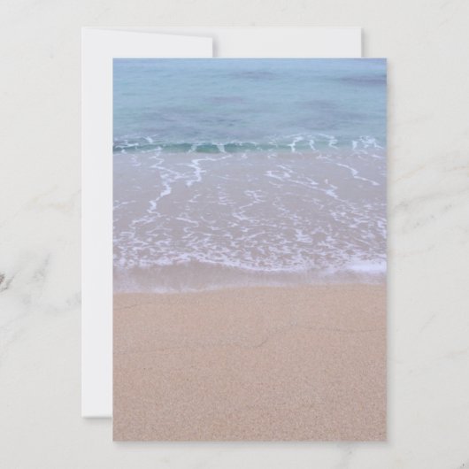 Elégant sable Dollar Plage Mariage Invitations (Dos)