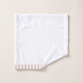 Elégant Sable Dollar Stripes Nom de famille (Gant de toilette)