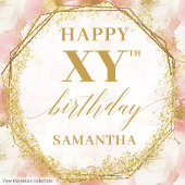 Élégant sac cadeau d'anniversaire Dusty Pink Aquar