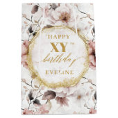 Élégant sac cadeau d'anniversaire Dusty Pink Aquar (Devant)