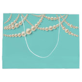 Élégant sac cadeau de luxe personnalisé avec perle (Dos)