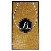 Elégant sac cadeau de parties scintillant or luxe (Dos)