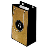 Elégant sac cadeau de parties scintillant or luxe (Dos Angle)