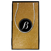 Elégant sac cadeau de parties scintillant or luxe (Devant)