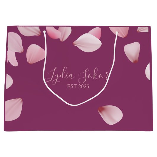 Élégant sac cadeau en papier personnalisé avec Pe (Devant)