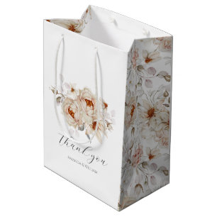 Élégant sac cadeau Mariage Floral Merci