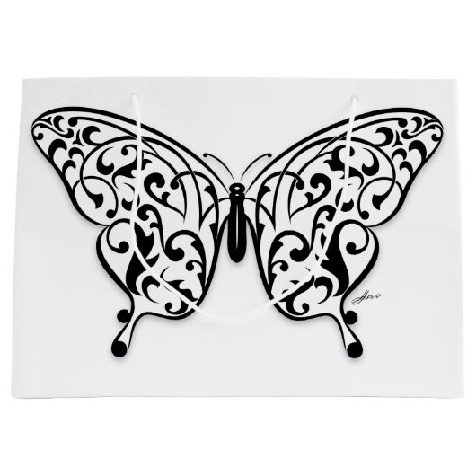 Elégant sac cadeau papillon design par Eksi (Devant)