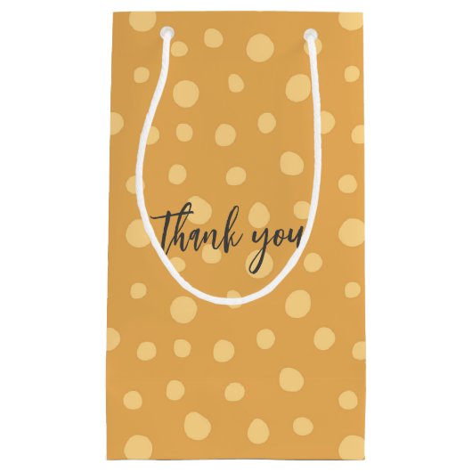 Elégant sac cadeau Pois orange mariage Favor (Devant)