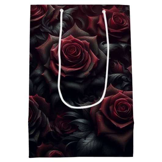 Élégant sac cadeau Rose foncé (Dos)