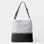 Élégant sac croisé à perles noir et blanc (Dos)