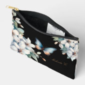 Élégant sac de maquillage à papillon floral (Ouvrir)