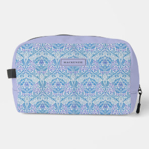 Élégant sac de toilette à motifs floraux bleu
