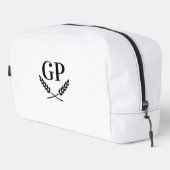 Élégant sac de toilette monogramme de logo en crèm (Coin droit)