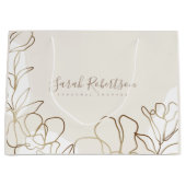 Élégant sac en ivoire floral  (Devant)