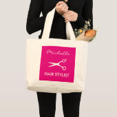 Elégant sac fourre-tout coiffeur rose pour coiffeu (Devant (produit))