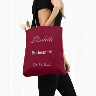 Élégant Sac fourre-tout de Bridesmaid en Bourgogne
