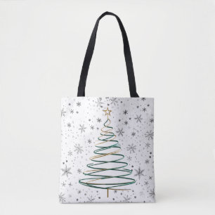 Élégant Sac fourre-tout de sapin de Noël Spiral