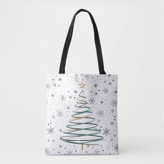 Élégant Sac fourre-tout de sapin de Noël Spiral (Devant)
