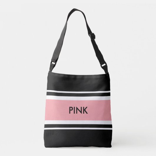 Elégant Sac fourre-tout noir rose et blanc (Dos)
