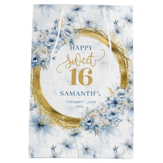 Élégant sac Parties scintillant en or Sweet sixtee (Dos)