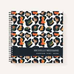 Elegant Safari Animal Skin Leopard spot MONOGRAM Notitieboek