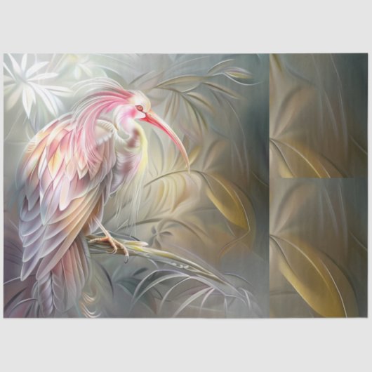 Elegant Safari Birds Floral Ephemera Decoupage  Tissuepapier (Voorkant)