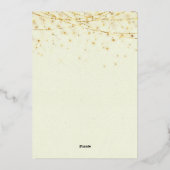 Elegant Safari Gold Ornament-kerstfeest Folie Uitnodiging (Achterkant)