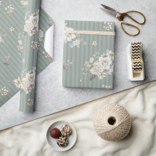 Elegant Sage Botanisch Inpakpapier