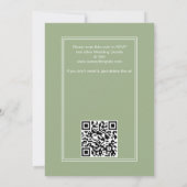 Elegant sage  botanische sage patroon bruiloft kaart (Achterkant)