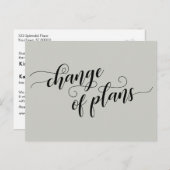 Elegant Sage Change of Plans Postponed Wedding Briefkaart (Voorkant / Achterkant)