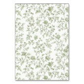 Elegant Sage Chinoiserie Mariage Numéro de table (Dos)