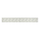 Elegant Sage Cream Minimalist Boho Floral Pattern Grosgrain Lint (Voorkant)